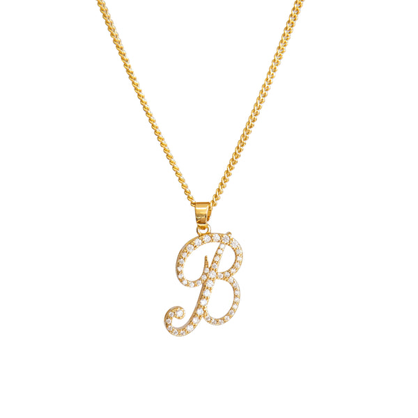 Cubic Initial Necklace -B
