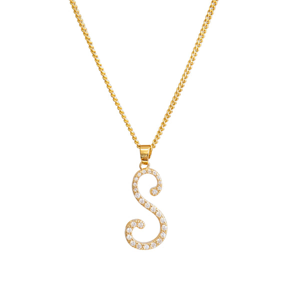 Cubic Initial Necklace - S