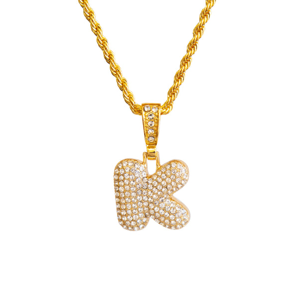 Bubble Initial Necklace - K