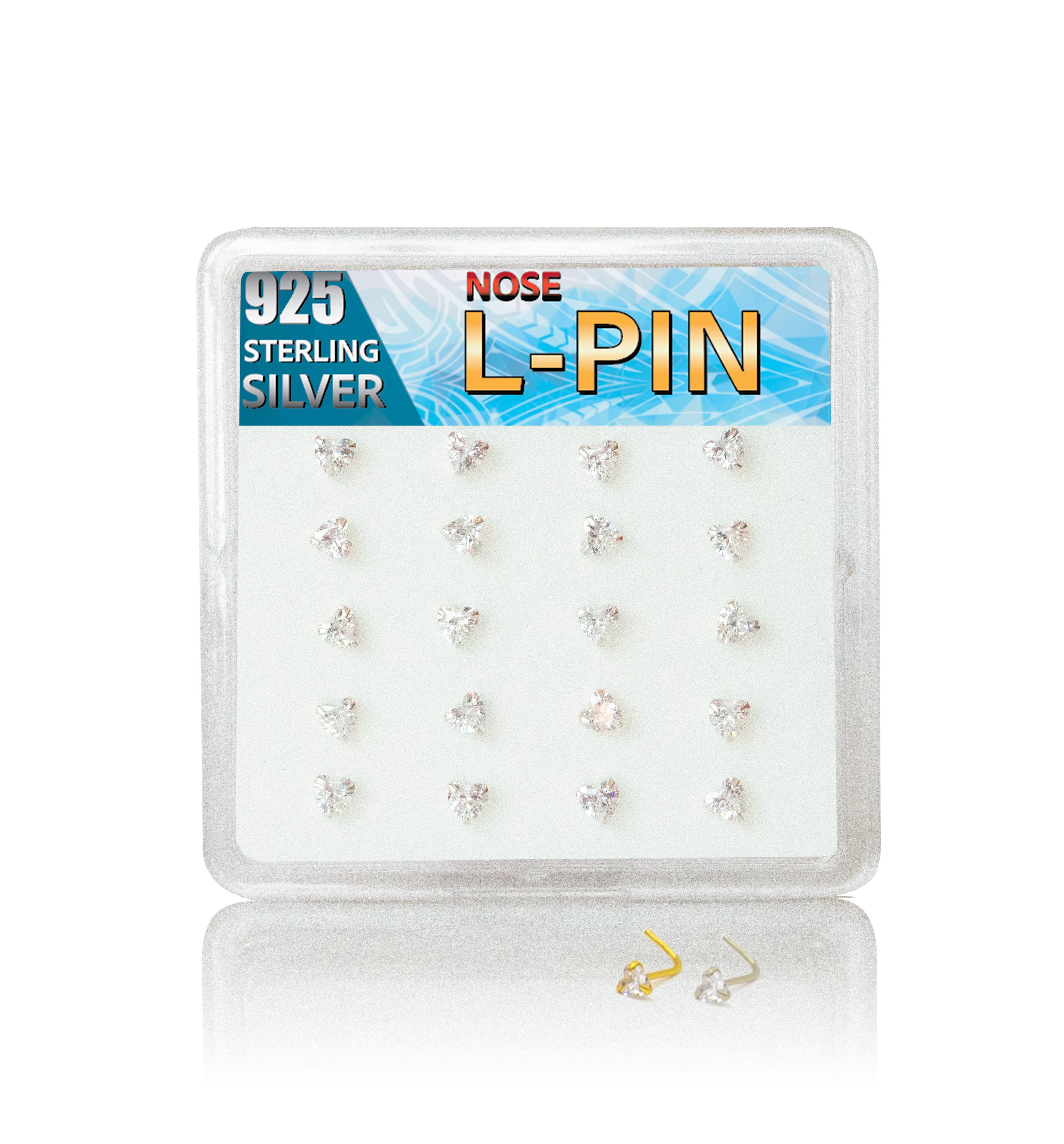 CHGLP - Clear Heart Cubic Gold L-Pin
