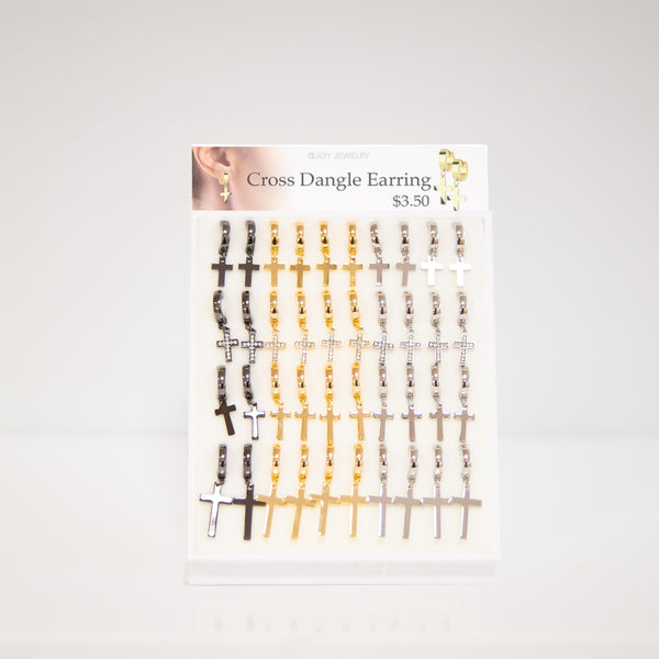 NOSE HUGGI - Cross Dangle Earrings 40Pcs SET