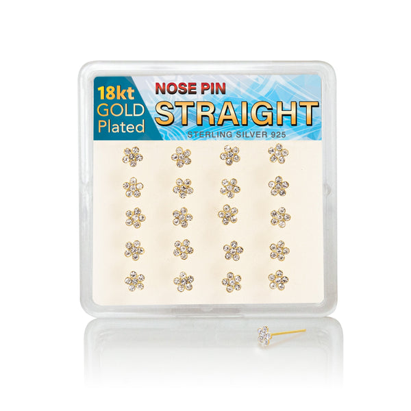 GFLWSP -  Gold Flower Straight Pin
