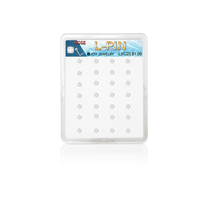 LGC25 - L-Pin (Clear Cubic 25mm) – Joy Jewelry