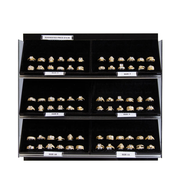 Wall Cabinet Insert : Rings 72pcs - Gold