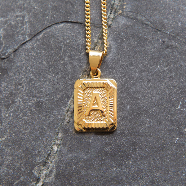 INITIAL NECKLACE - Square A