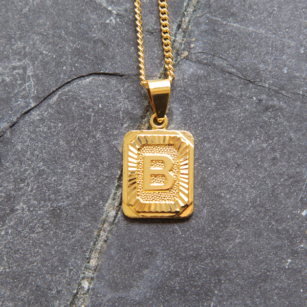 INITIAL NECKLACE - Square B