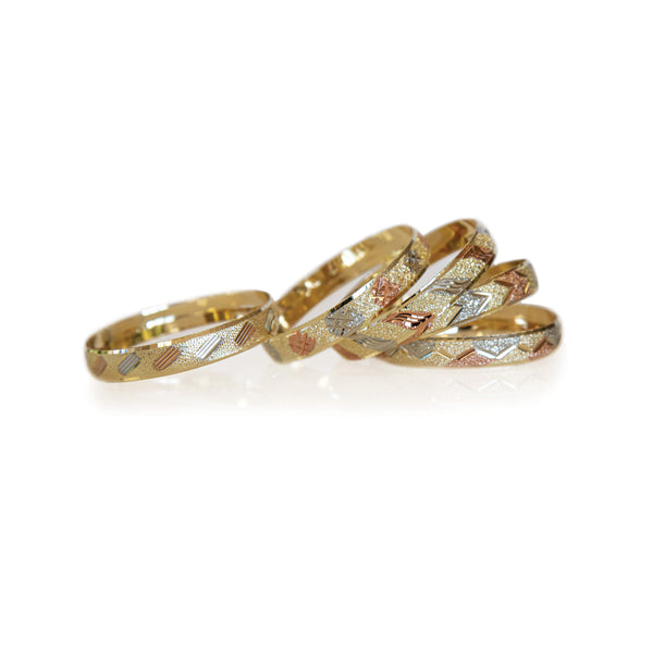 3 Tone Bangle - 6mm