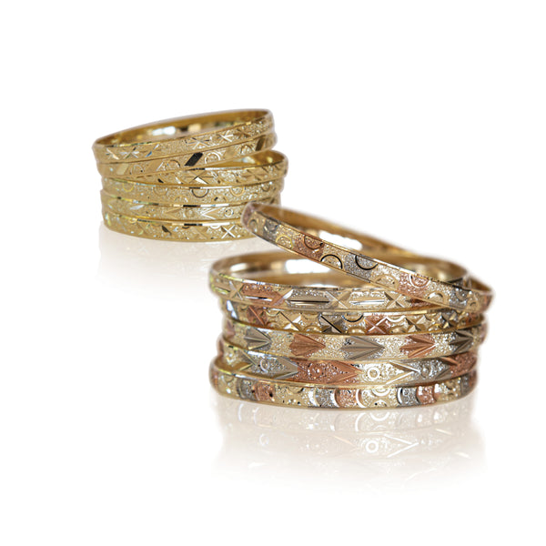 6mm 3 Tone Bangle