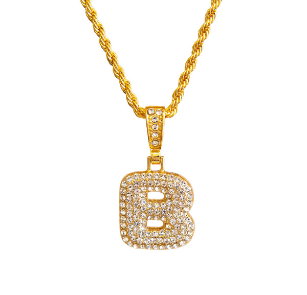 Bubble Initial Necklace - B