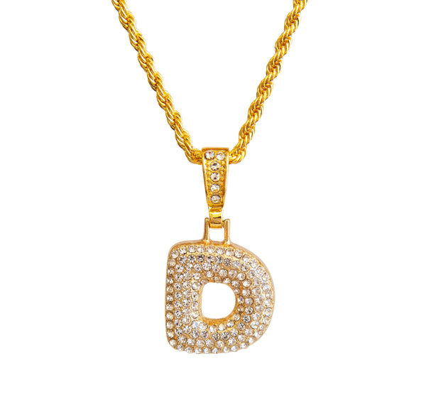 Bubble Initial Necklace - D