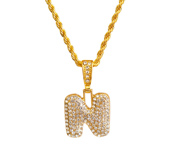 Bubble Initial Necklace - N