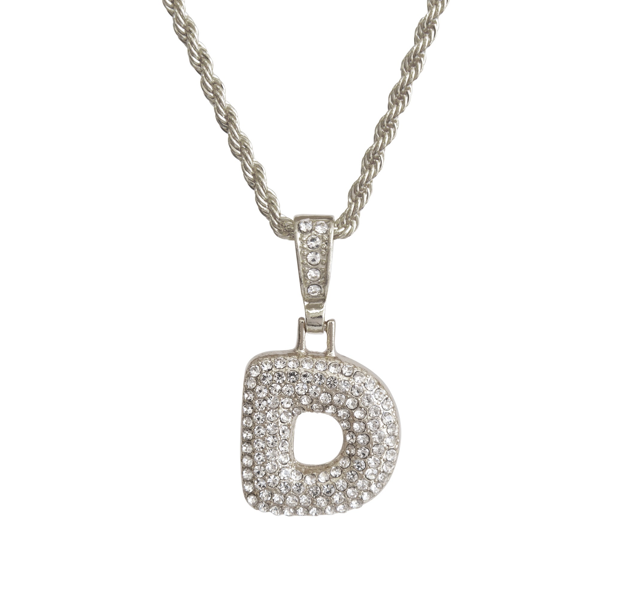 Bubble Initial Necklace - D