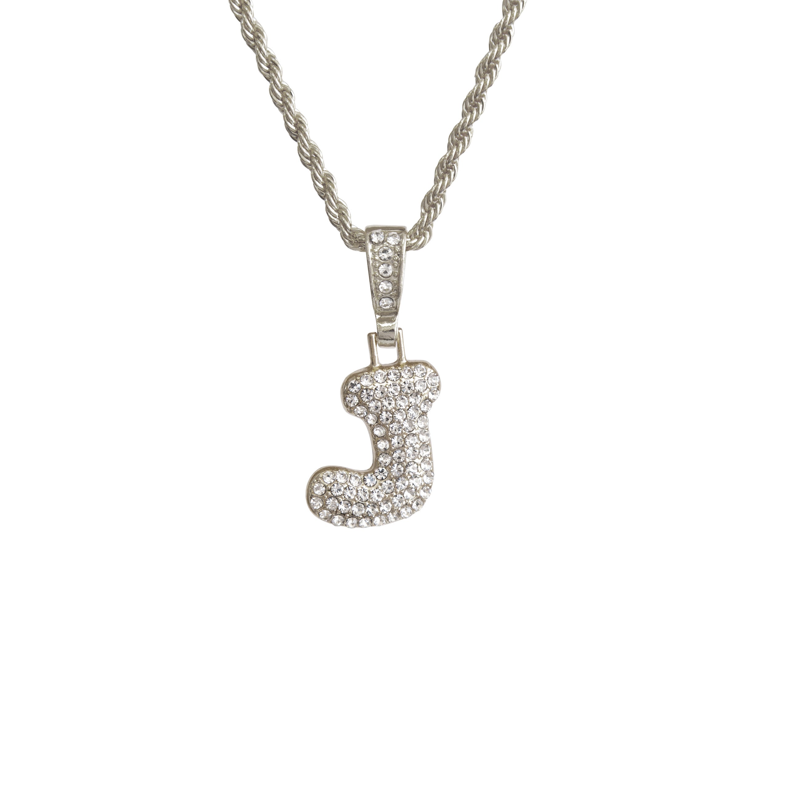 Bubble Initial Necklace - J
