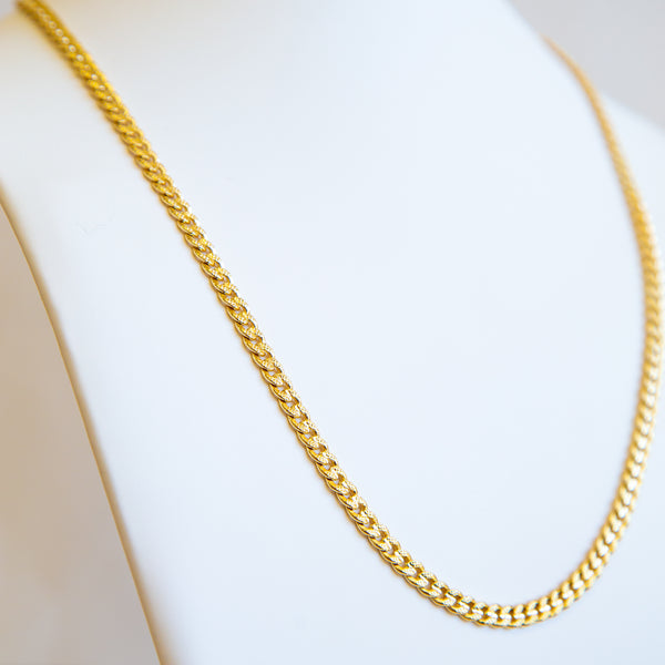CHAIN NECKLACE - Cuban Textured 24"