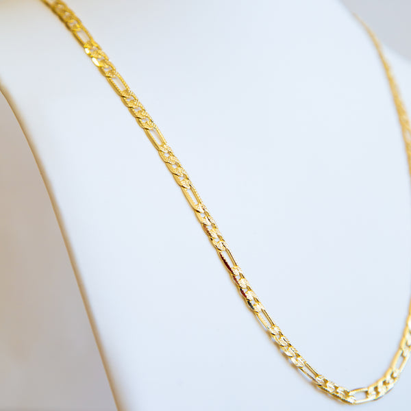 CHAIN NECKLACE - Figaro Concave 20", 30", 24"
