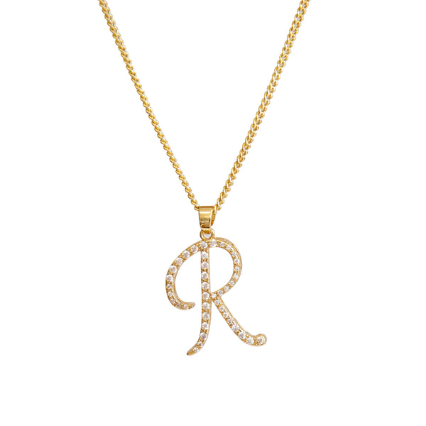 Cubic Initial Necklace - R