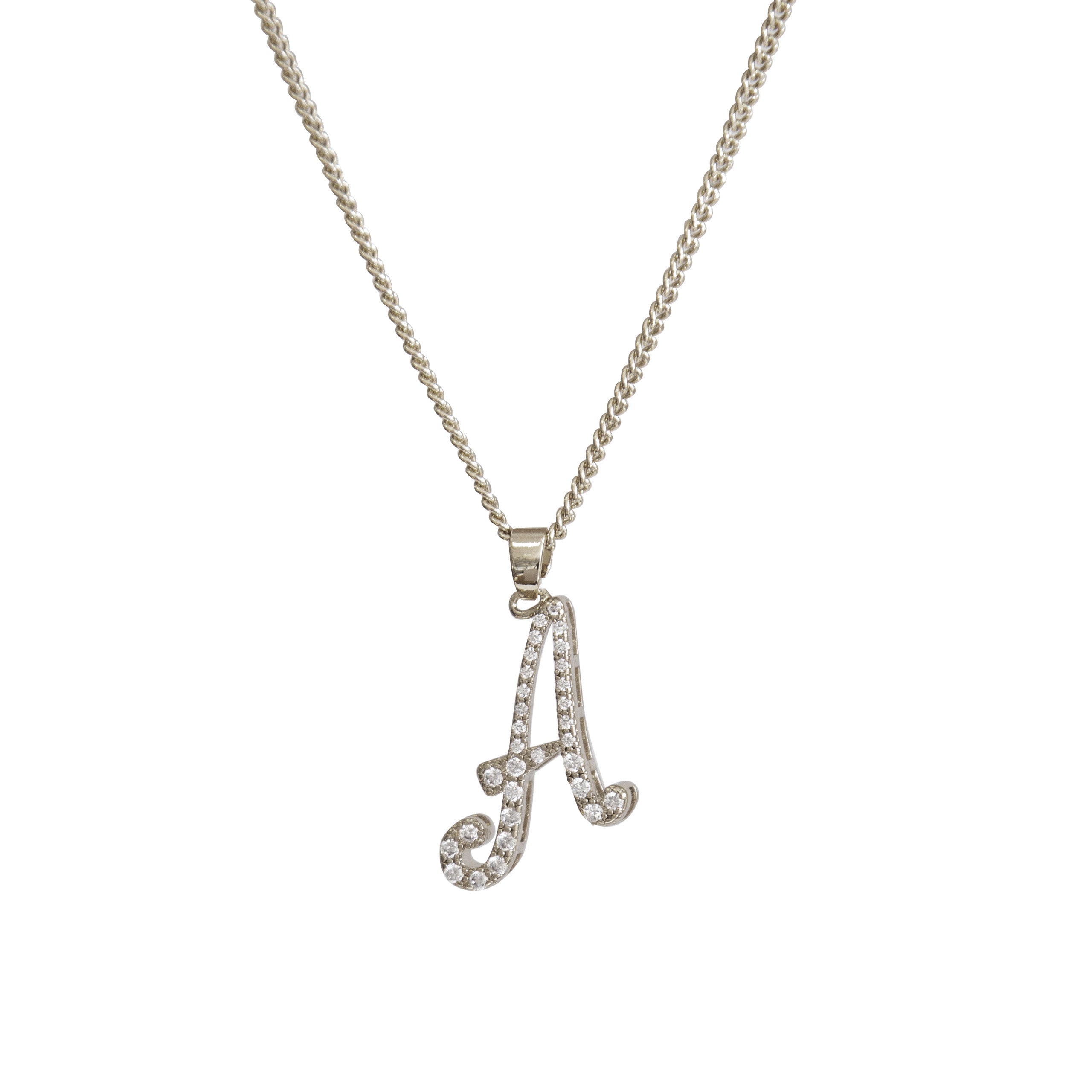 Cubic Initial Necklace -A