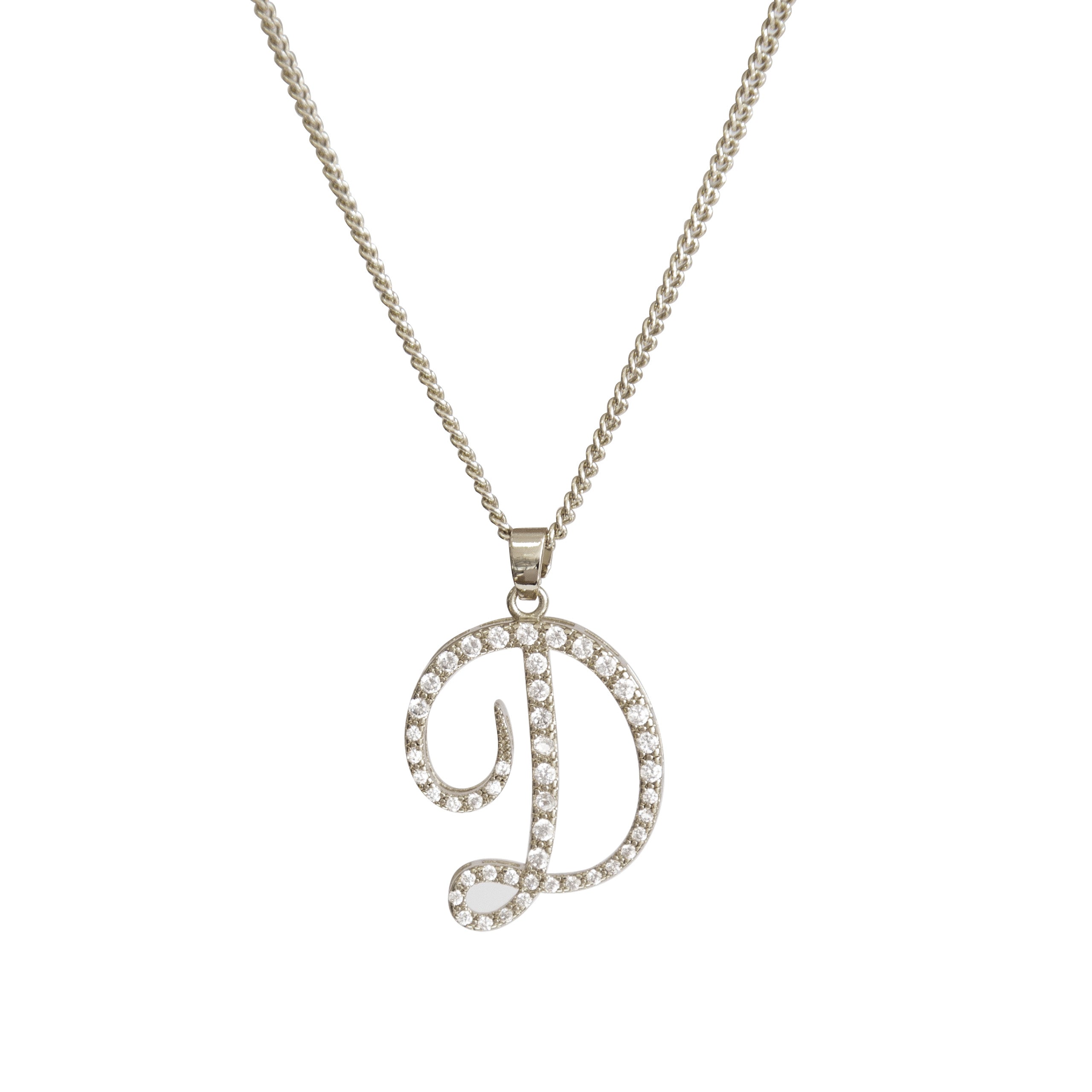Cubic Initial Necklace -D