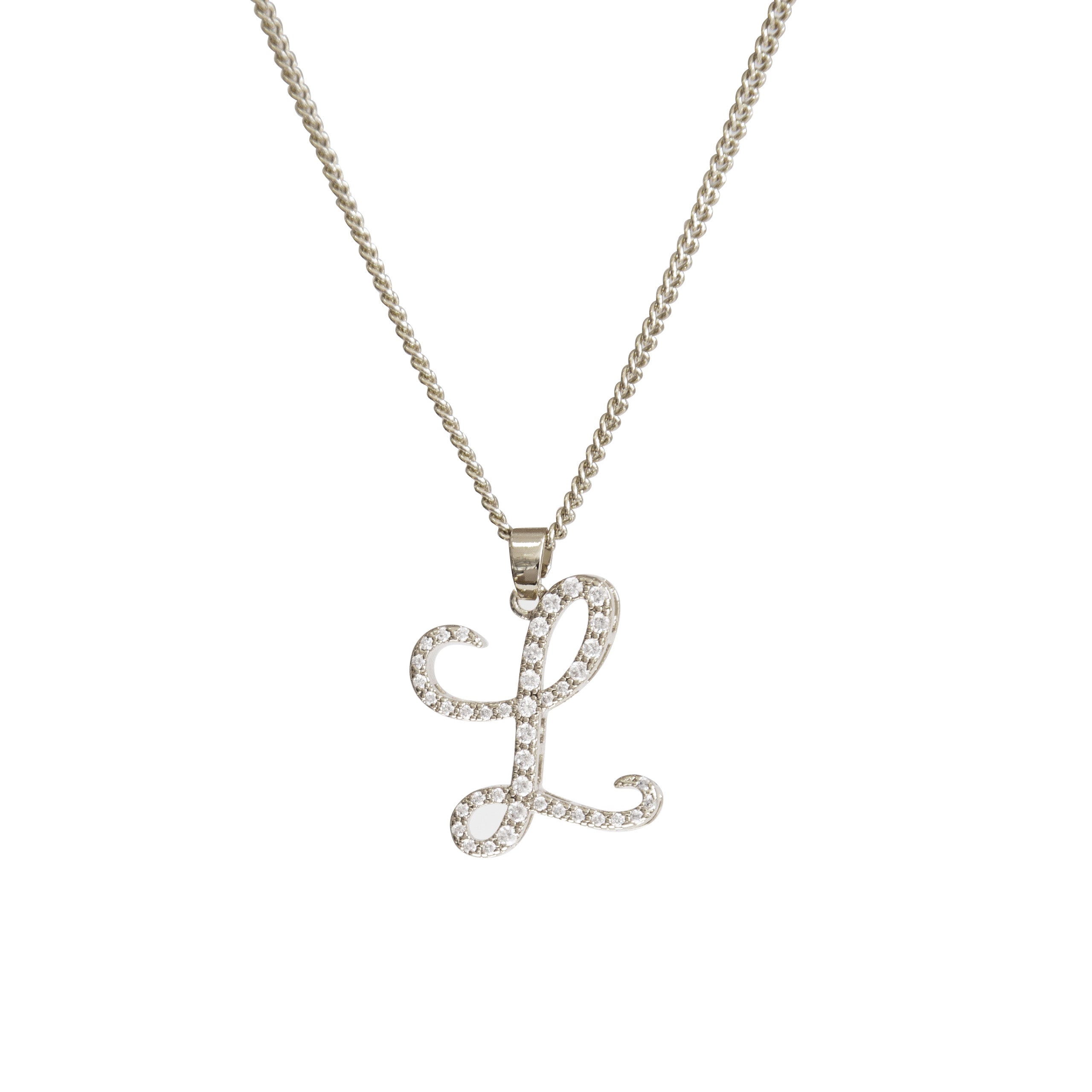 Cubic Initial Necklace - L
