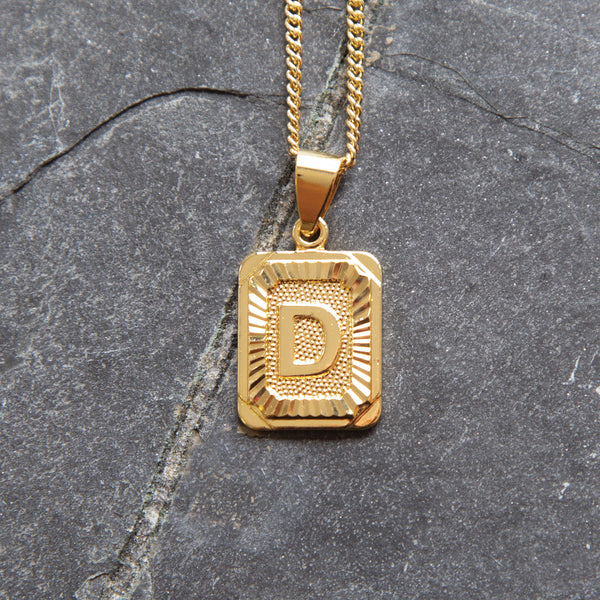 INITIAL NECKLACE - Square D