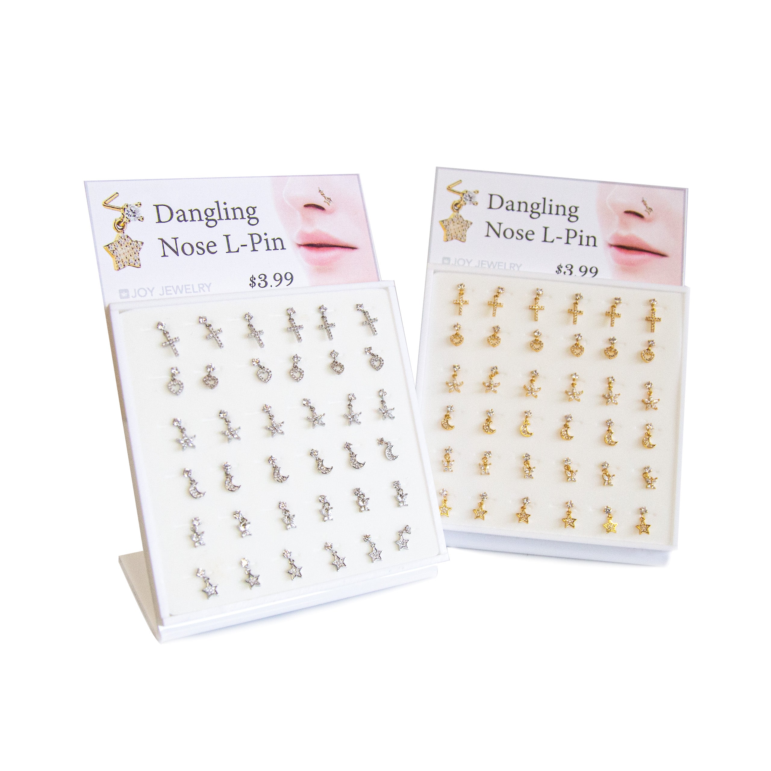 NOSE CLIP - Dangling Nose L- Pin 36 Pcs Set
