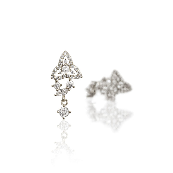 ES41- Staring  Silver Post Earring