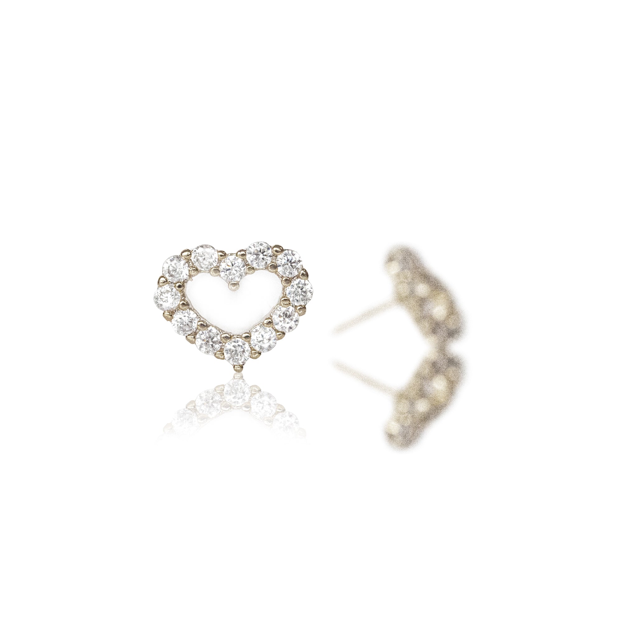 ES43- Staring  Silver Post Earring
