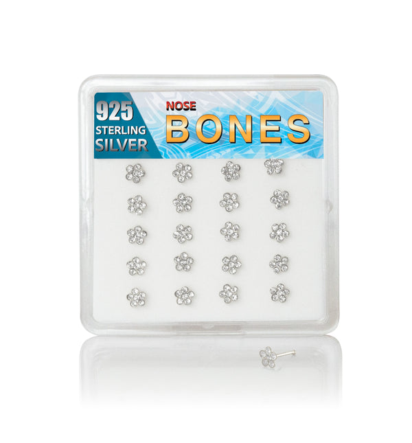 FLWCL - Silver Flower Nose Bones