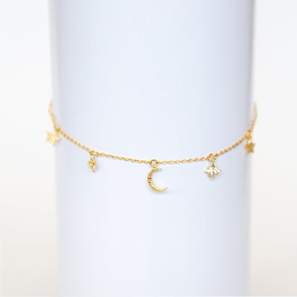 Fashion Anklet - 20 Crescent & Star