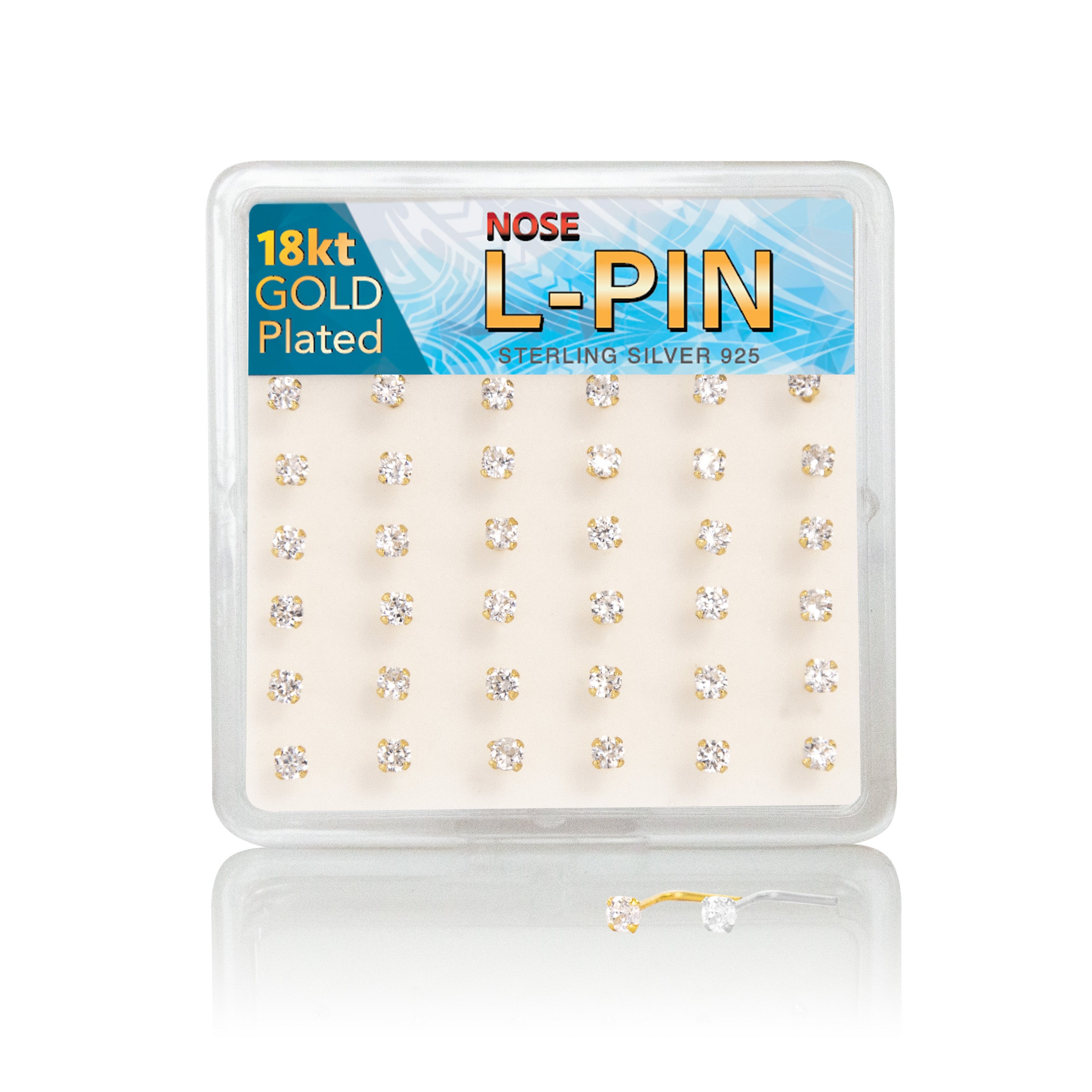 GCLP25 - Gold Clear Cubic 25mm