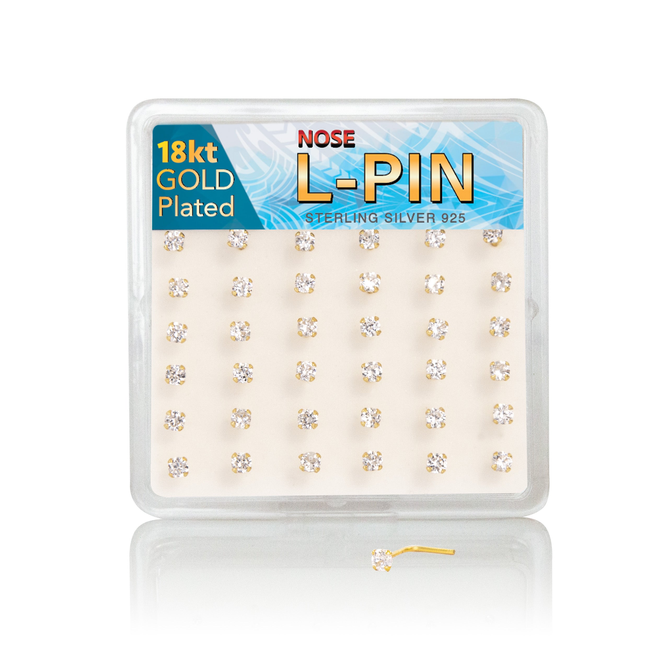 GCLP25 - Gold Clear Cubic 25mm
