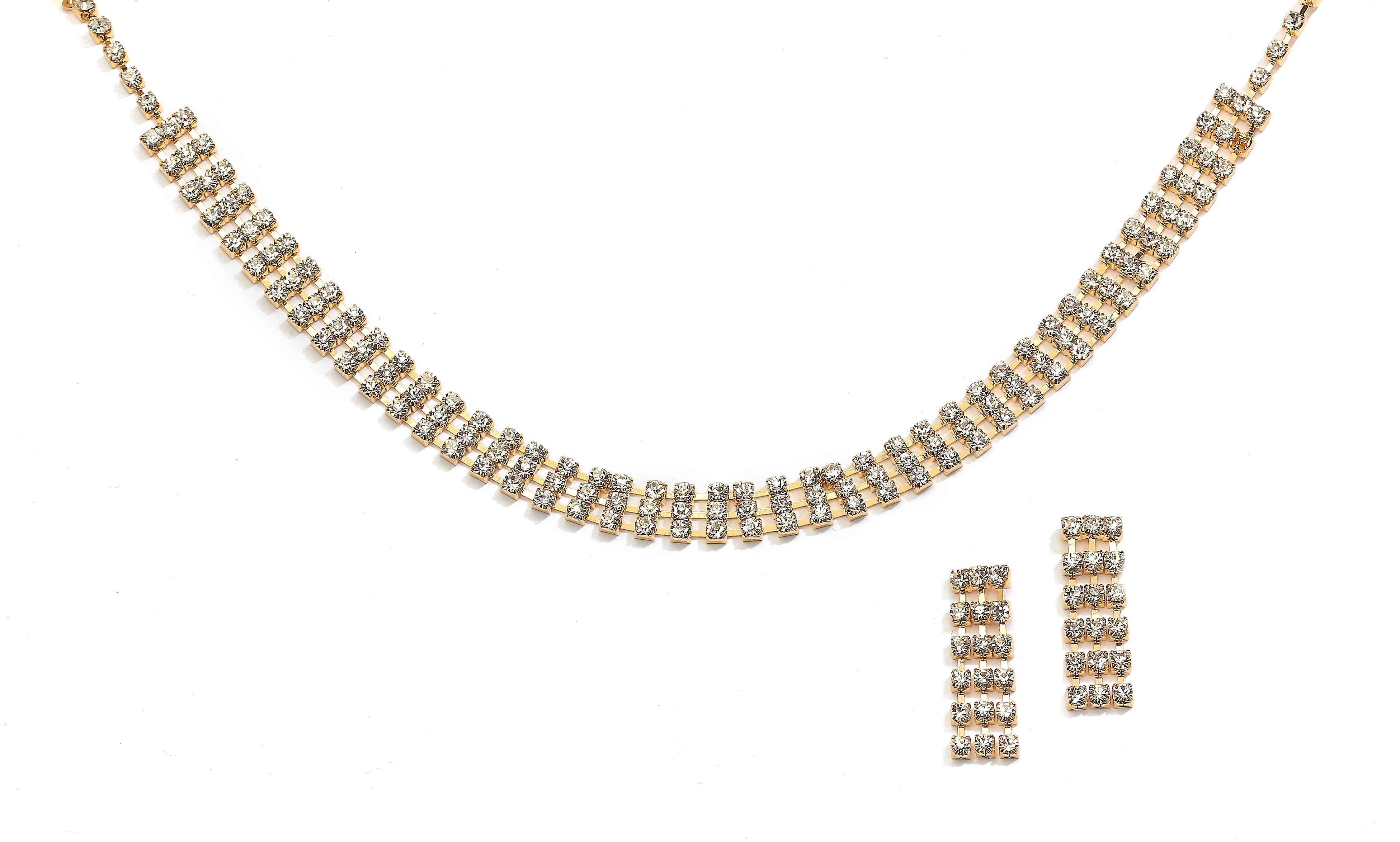RHINESTONE GOLD SET - SCS01