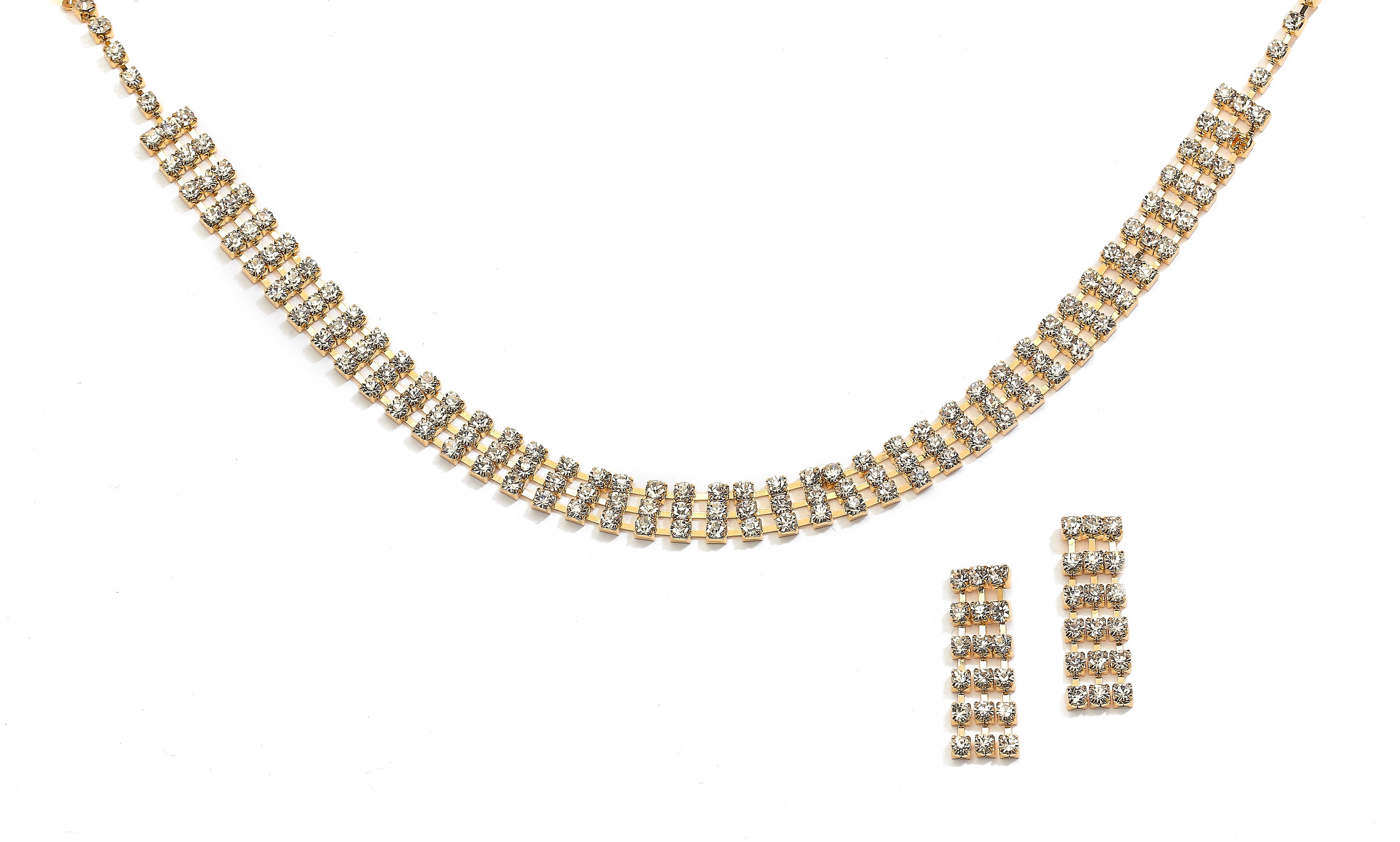 RHINESTONE GOLD SET - SCS04