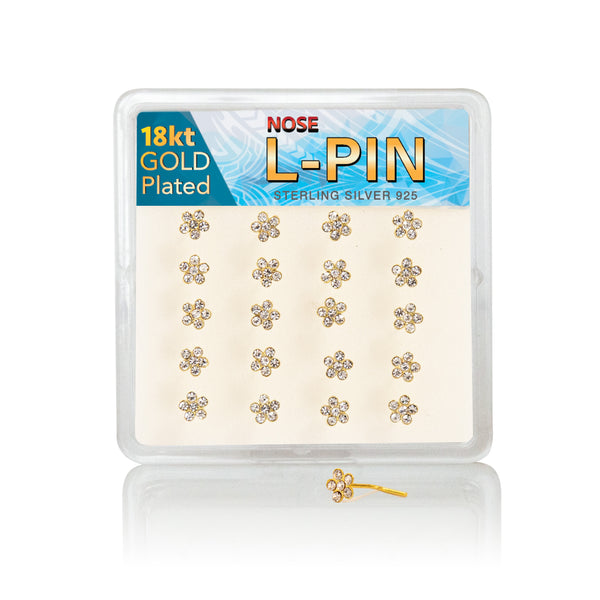 GFLWLP - Gold Flower L Pin
