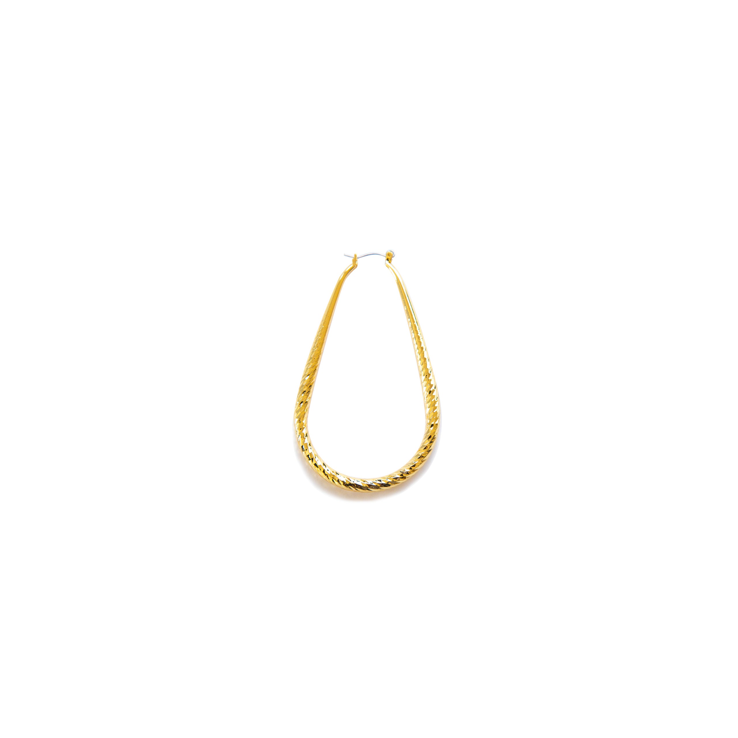 Oval Diamond Cut Hollow Hoop HO1, HO2, HO3
