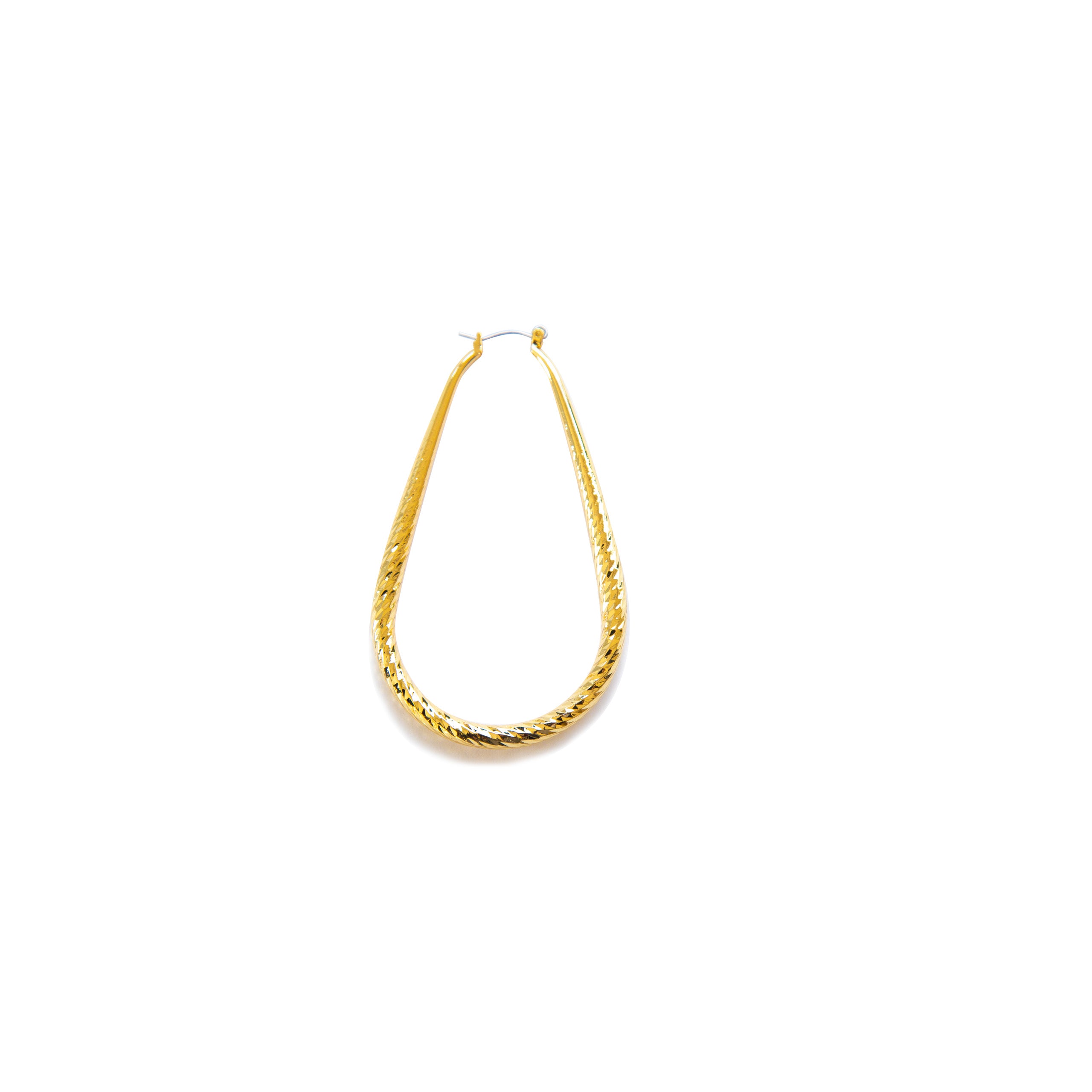 Oval Diamond Cut Hollow Hoop HO1, HO2, HO3