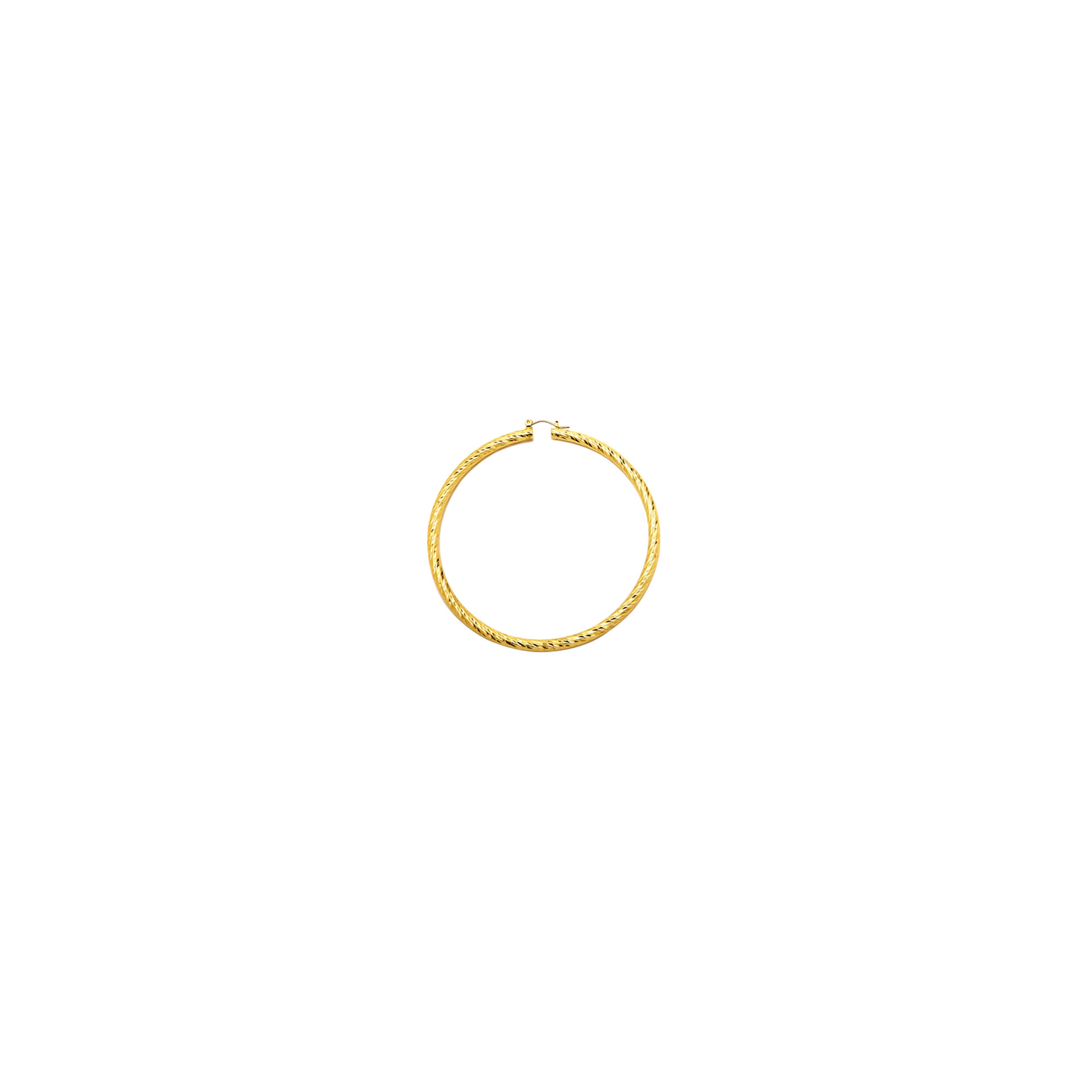 Oval Diamond Cut Hollow Hoop HO1, HO2, HO3