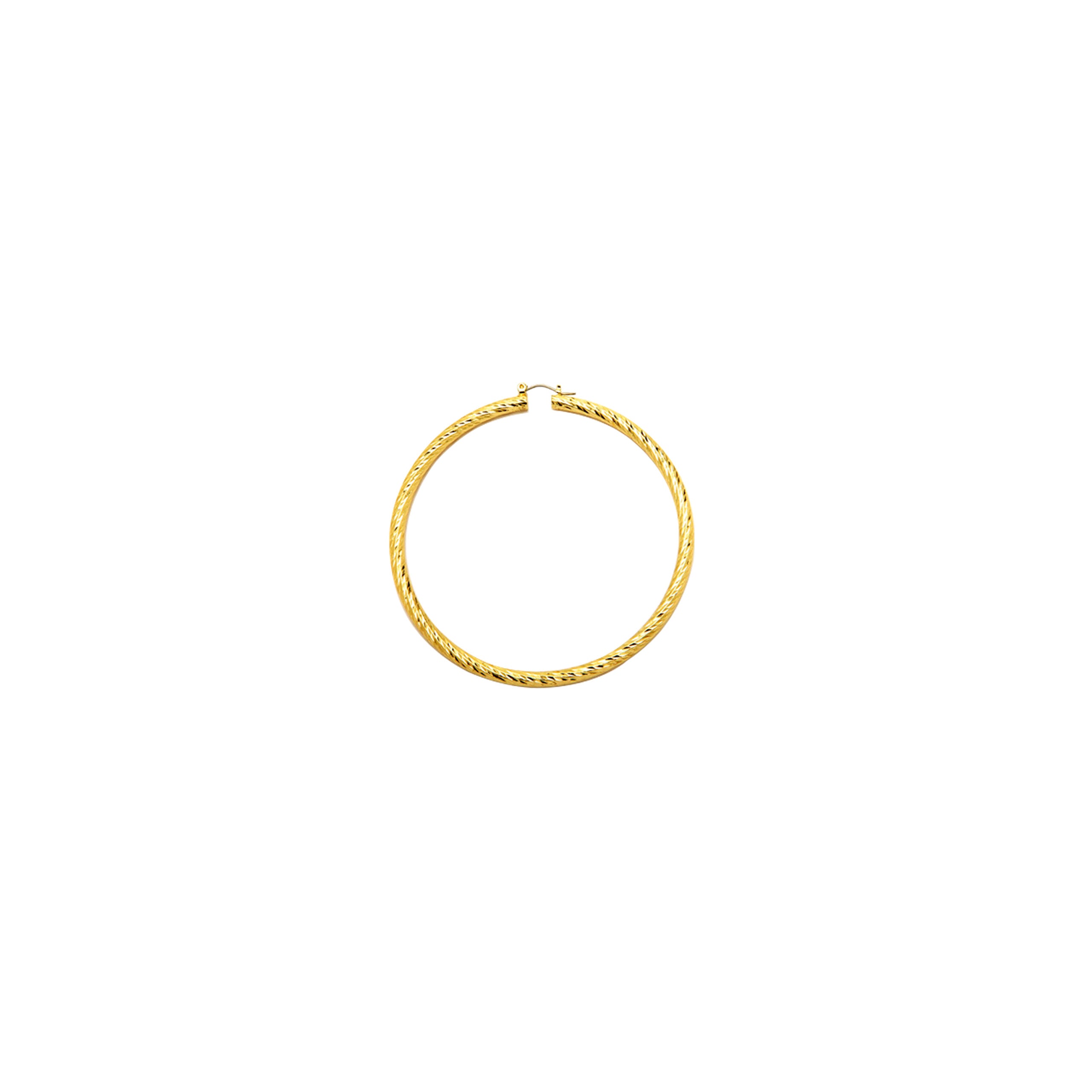 Oval Diamond Cut Hollow Hoop HO1, HO2, HO3