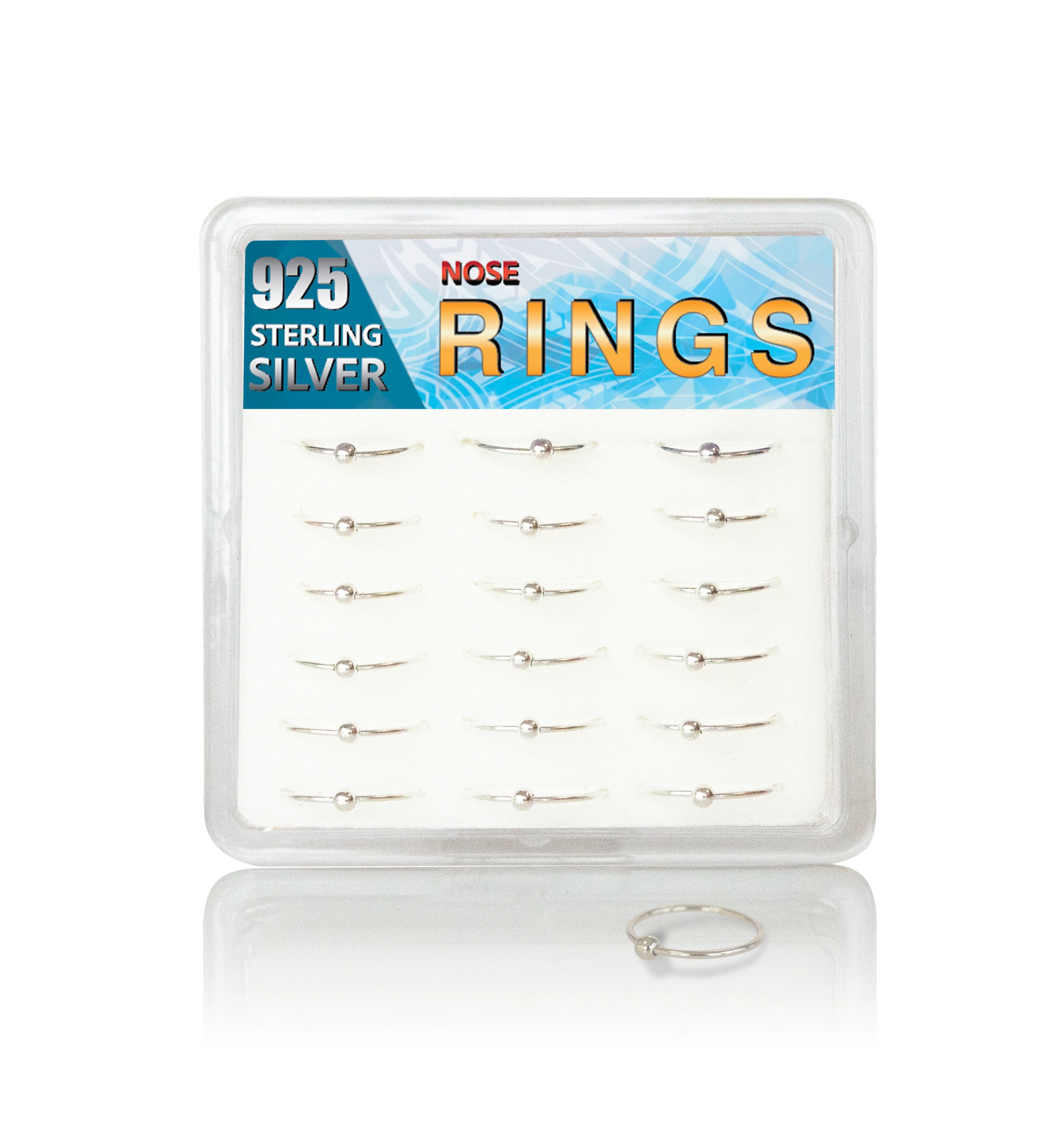 HSB - Silver Ball Nose Ring