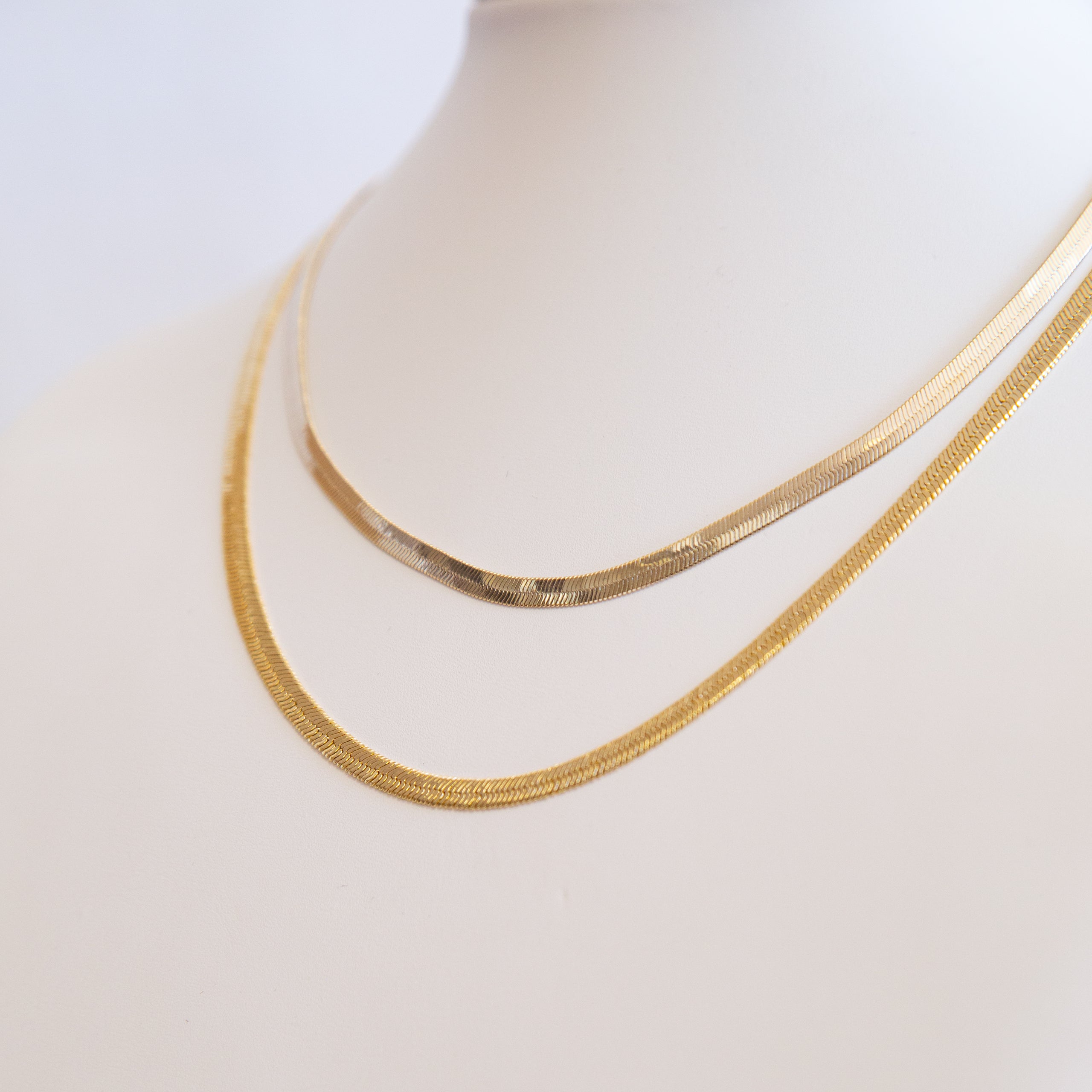 CHAIN NECKLACE - Herring Bone 18", 30"