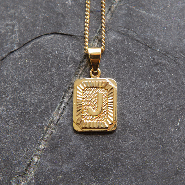 INITIAL NECKLACE - Square J