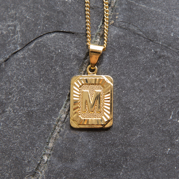 INITIAL NECKLACE - Square M