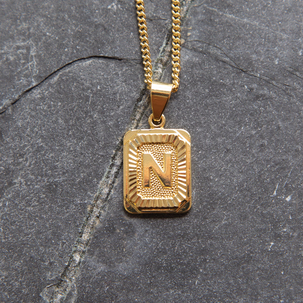 INITIAL NECKLACE - Square N