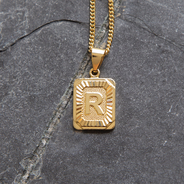 INITIAL NECKLACE - Square R
